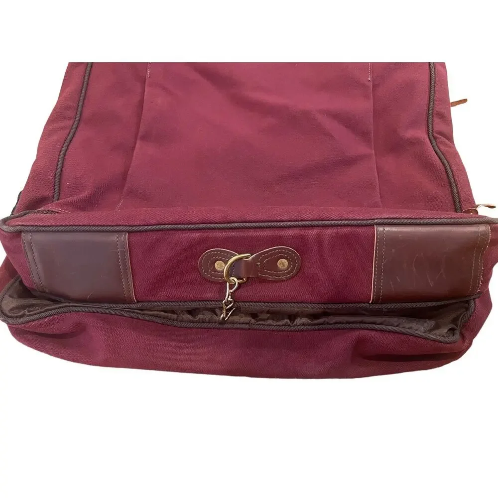 Duluth Pack Sportsman's Garment Bag In Waxed Canvas Burgundy EUC